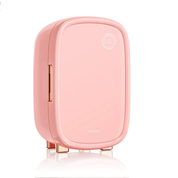 Cooluli Beauty 12L Makeup Fridge - Pink Mini Fridge for Skin Care Accessories, Cosmetics and Facial Masks Storage - Interior LED Lights - for Women & Teen Girls Room